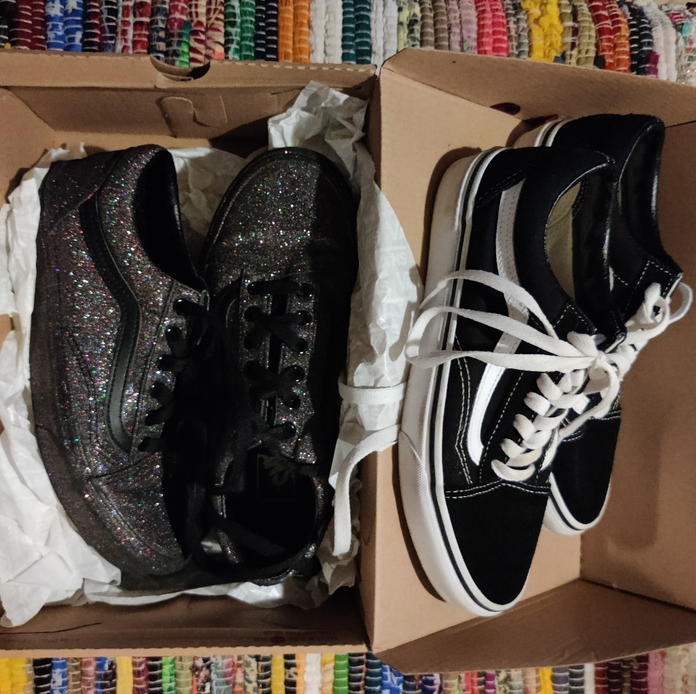 Two pairs of like new vans